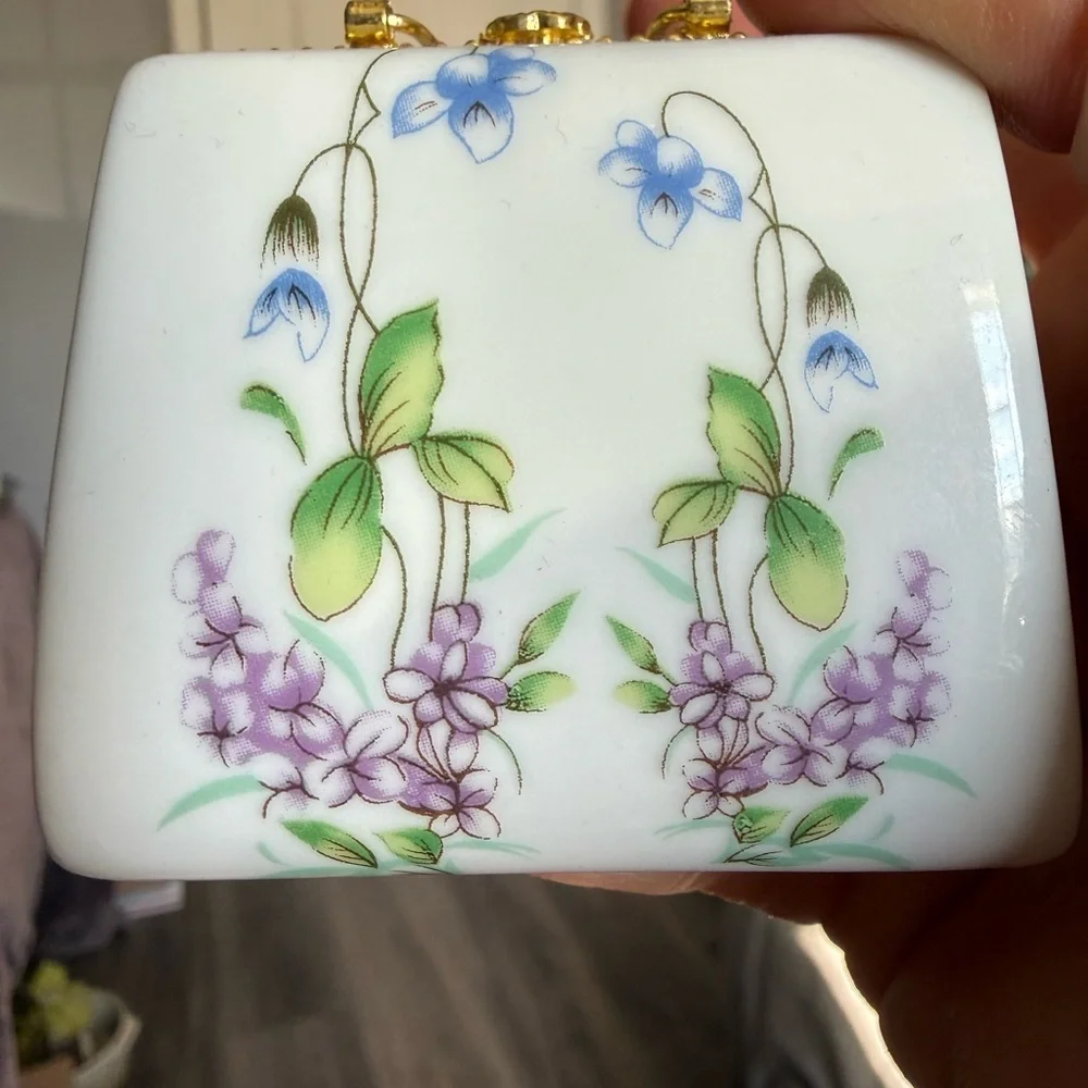 vintage Imperial porcelain shoe and trinket box